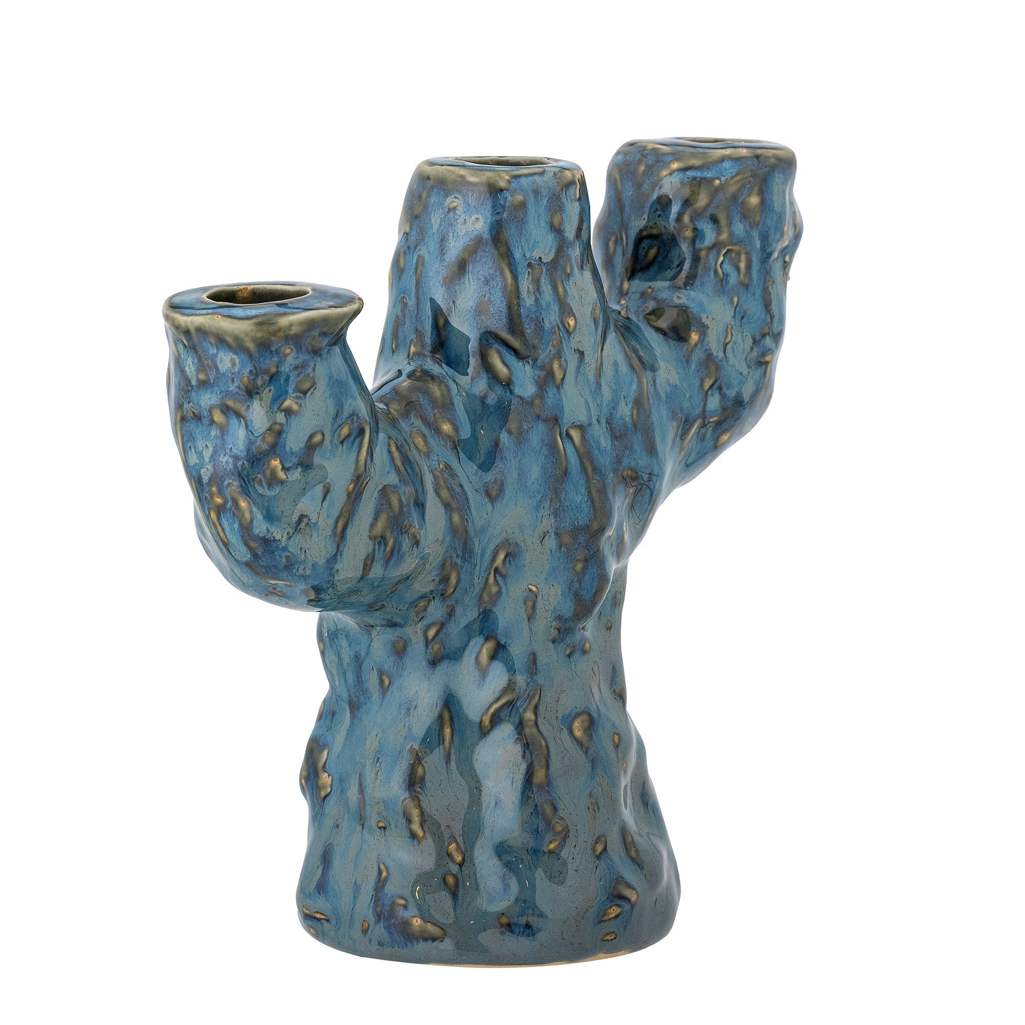 Kreatywna kolekcja Tahoka Candle Holder, Blue, Stoneware