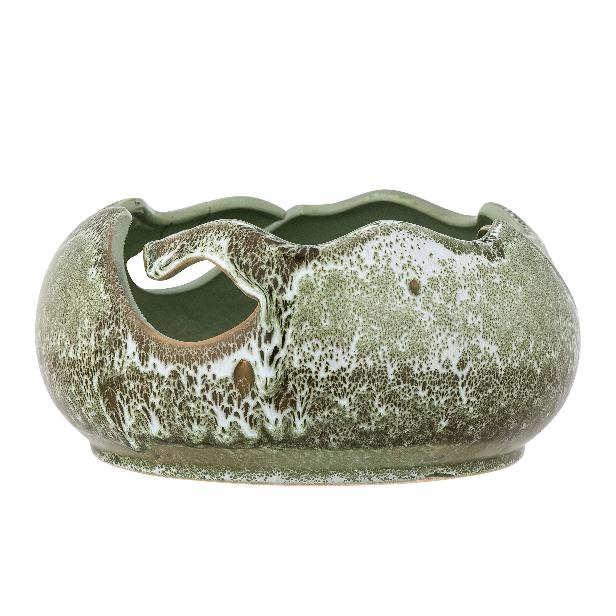 Bloomingville Leonas Deco Bowl, Green, Stoneware