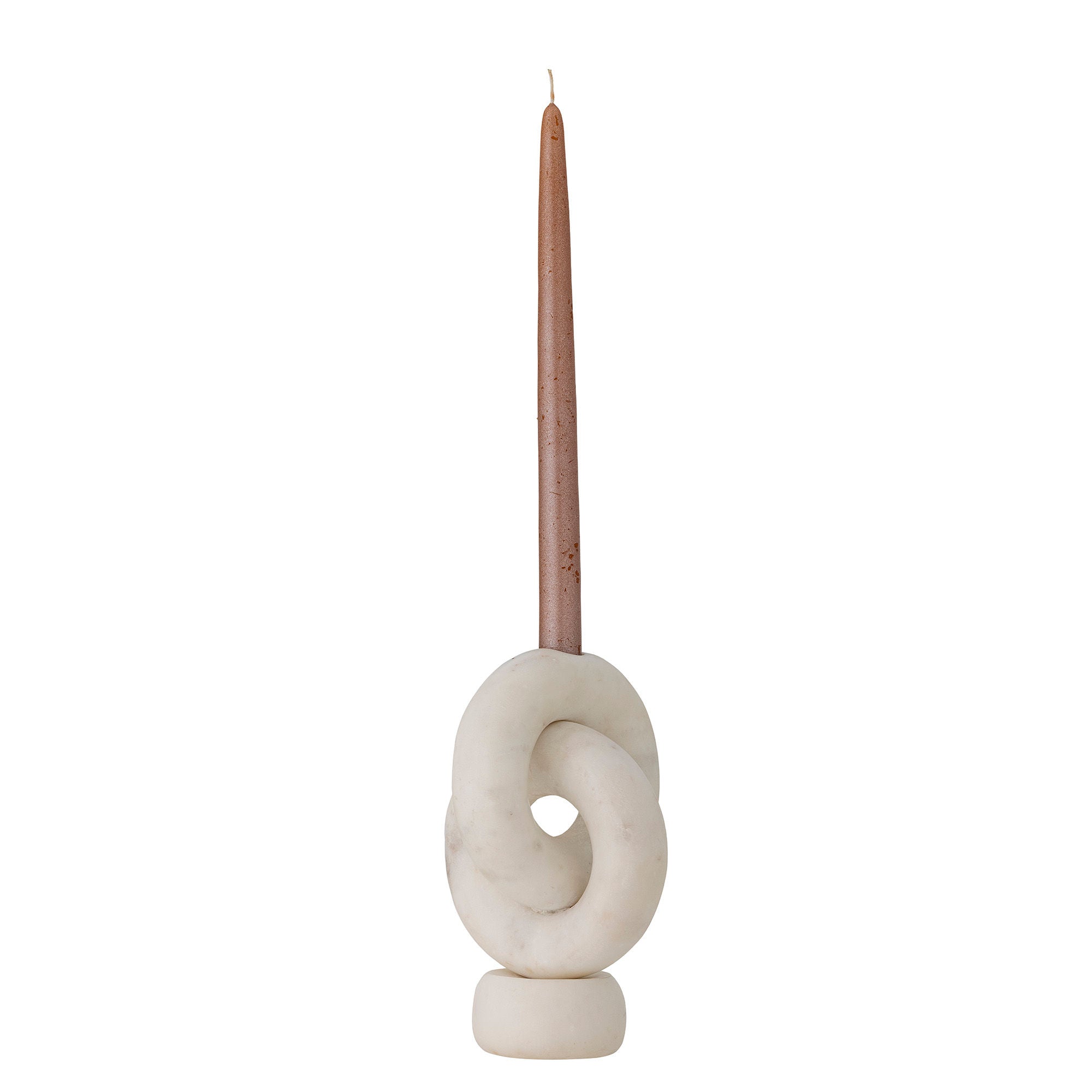 Bloomingville Goa Candle Holder, White, Marble