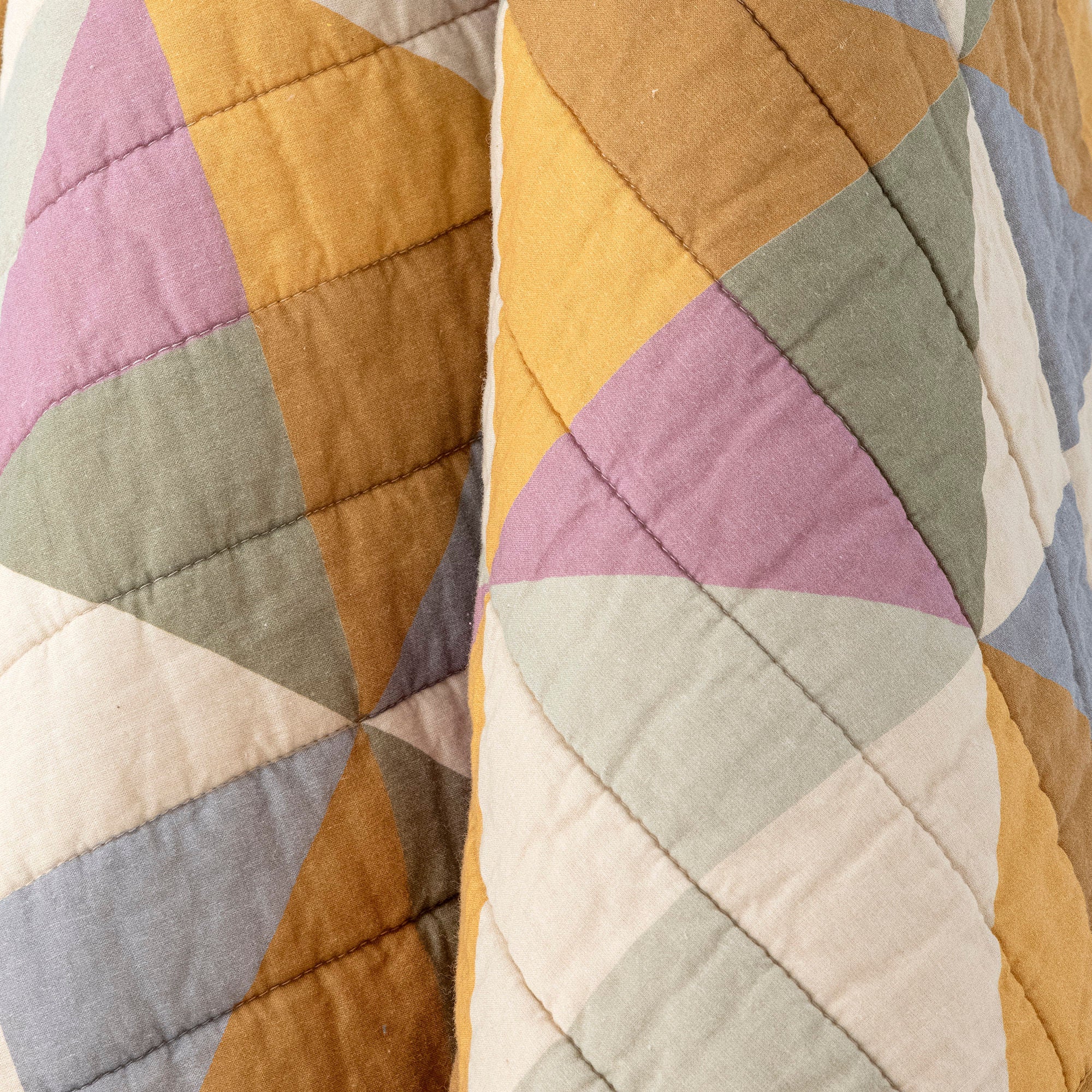 Bloomingville Crewe Quilt, żółty, bawełniany Oeko-Tex®