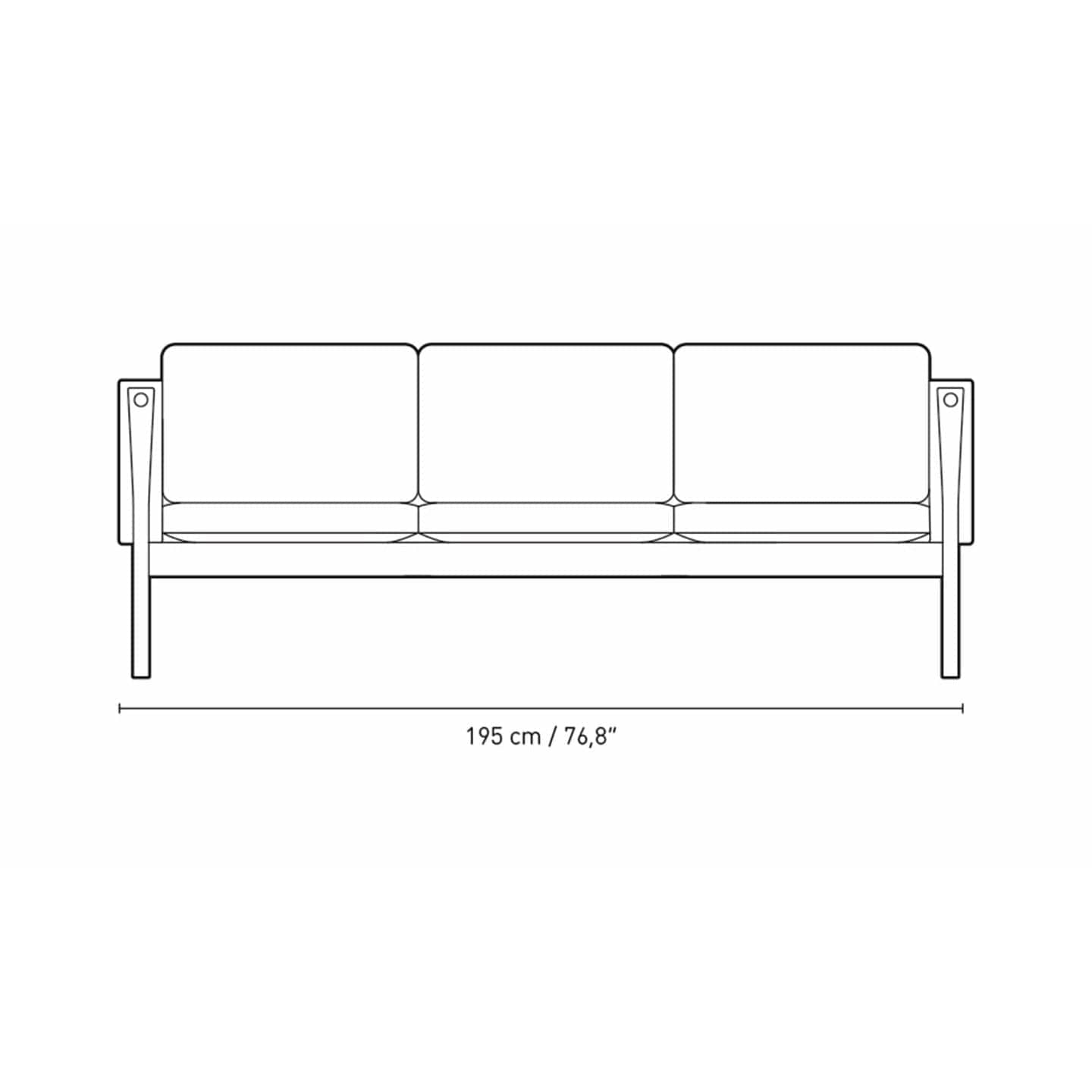 [product_category]-Carl Hansen Ch162 3 Seater Sofa Oak Smoke Oil, Canvas 974-Carl Hansen-CH163-oak-smoked-canvas974-CAR-4