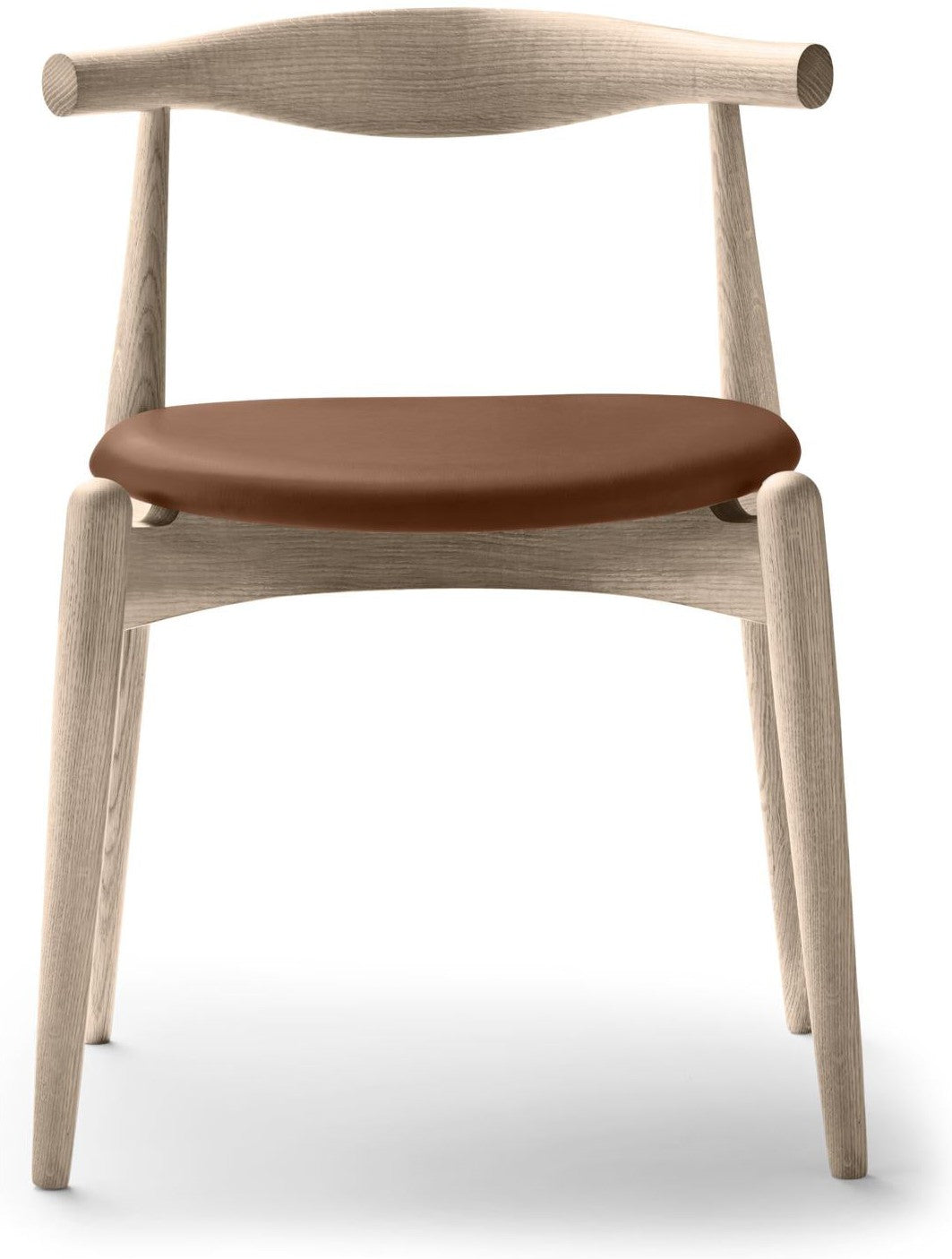 Krzesło łokciowe Carl Hansen CH20, Soapeed Oak/Brązowa skóra