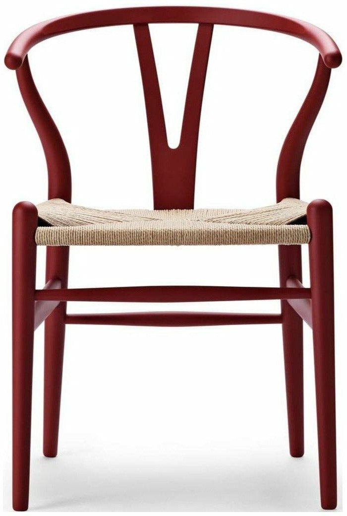 Carl Hansen CH24 Wishbone krzesło specjalne, edycja specjalna Beech, Soft Red