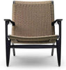  Ch25 Lounge Chair Black Oak/Natural