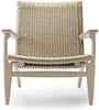 Carl Hansen Ch25 Lounge Chair, Soaped Oak/Natural