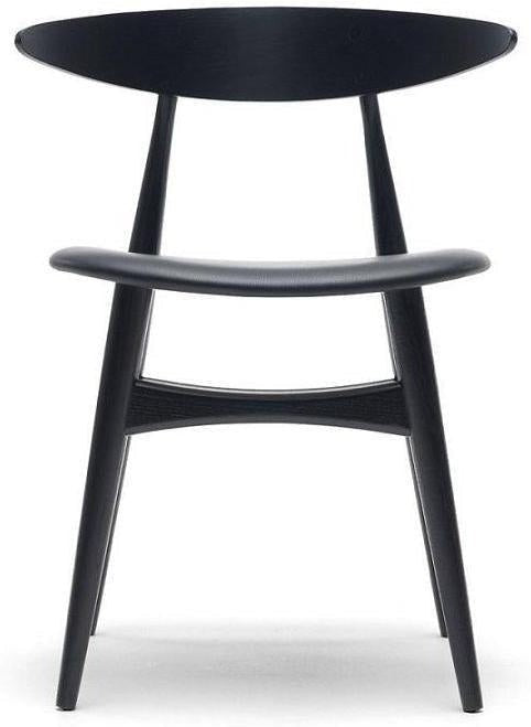 Carl Hansen Ch33 P Chair, Black Oak/Black Leather