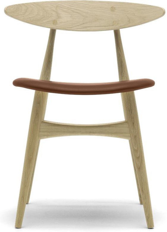 Carl Hansen Ch33 P Chair, Oiled Oak/Brown Leather