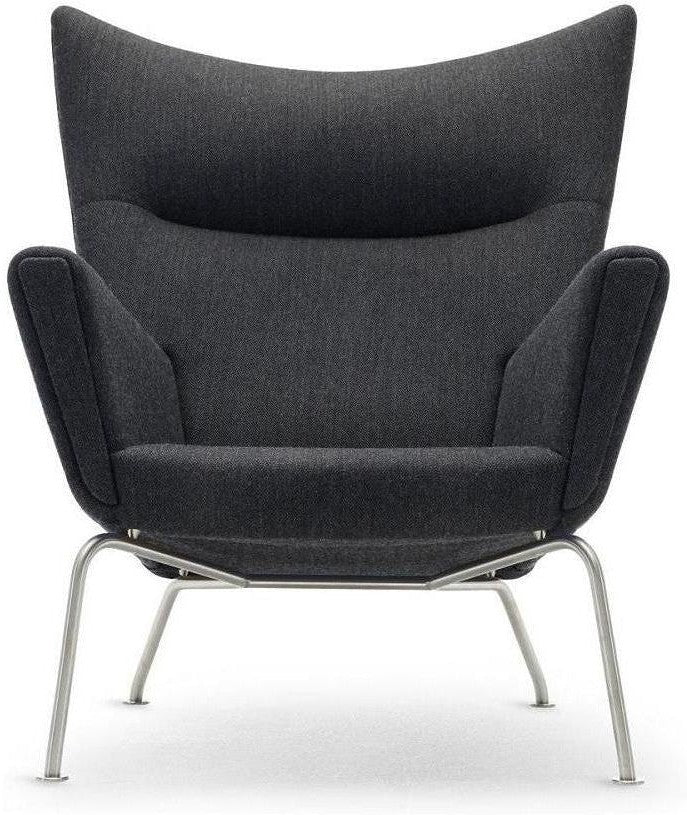 Carl Hansen CH445 Fotela, stal/ciemnoszare tkanina