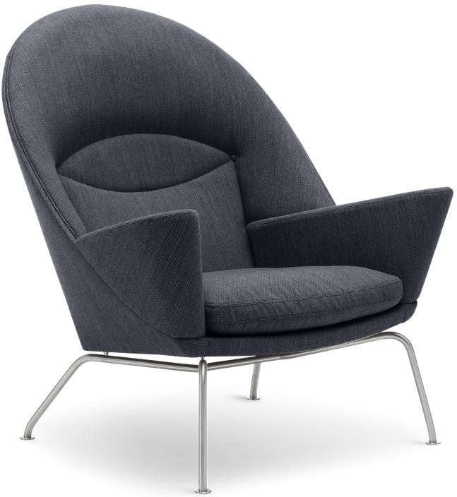 Carl Hansen CH468 Oculus krzesło, stal nierdzewna/ciemnoszare tkanina