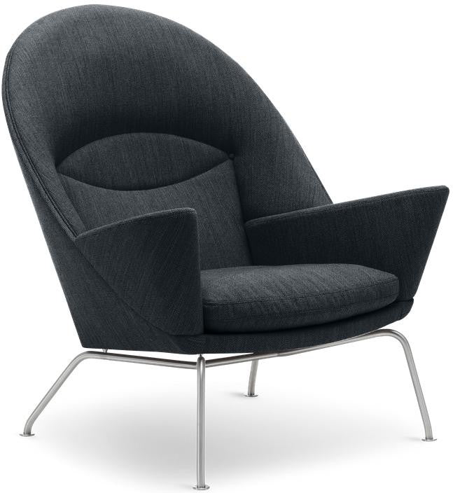 Carl Hansen CH468 Oculus krzesło, stal /ciemnoszare tkanina