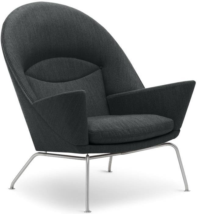 Carl Hansen CH468 Oculus krzesło, stalowa/czarna tkanina