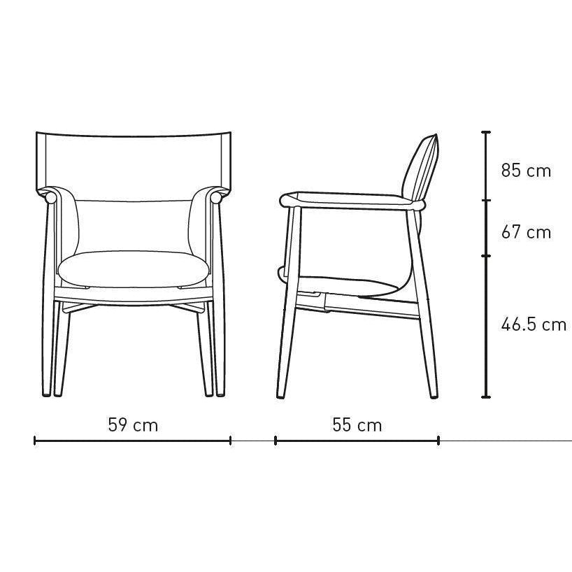 Carl Hansen E005 Emcare Fotel, naoliwiona dębowa/brązowa skóra