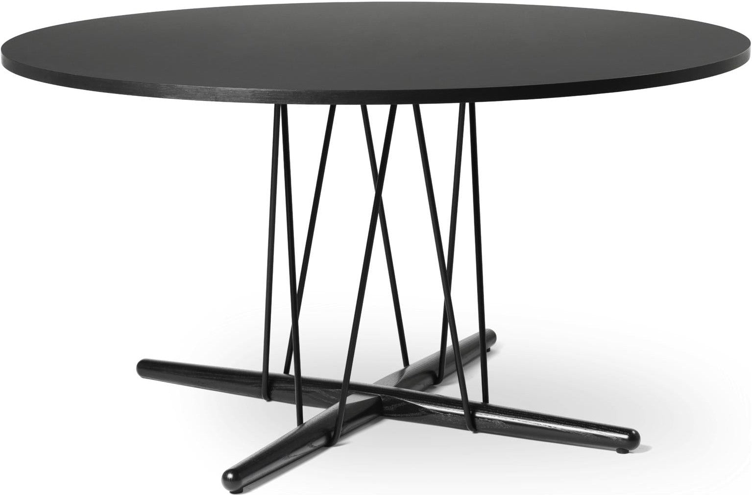 Carl Hansen E020 Embrace Table, Black Oak, Ø 79 cm