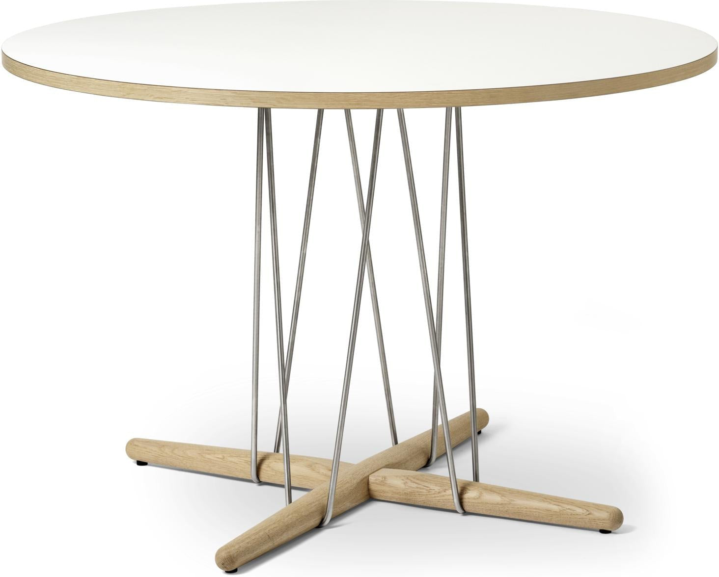 Carl Hansen E020 Embrace Table, biały dębowy dąb, Ø 110 cm