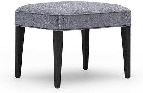 Carl Hansen Fh420 Heritage Footstool, Black Oak/Light Gray Fabric