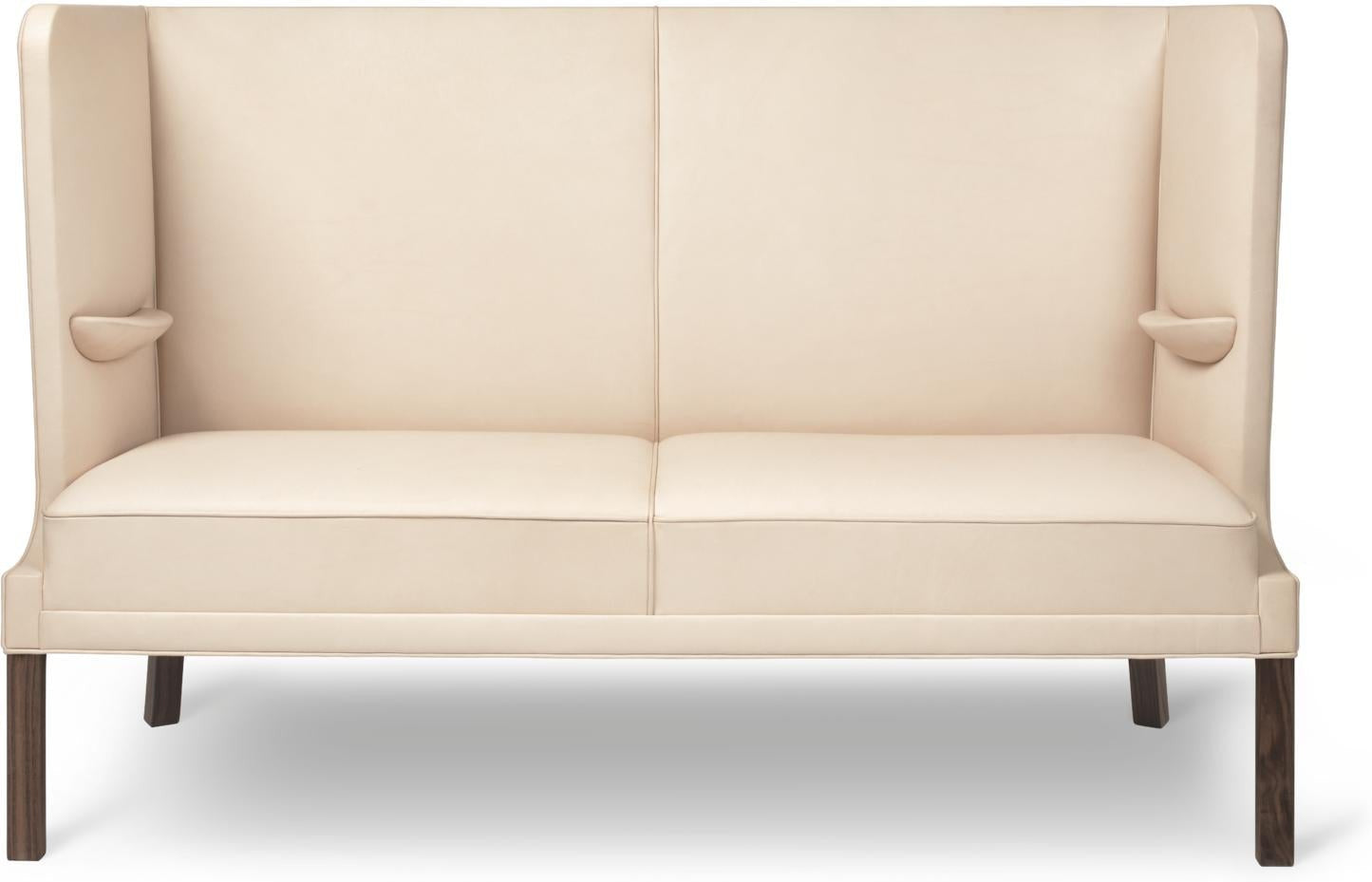 Carl Hansen FH436 Coupé Sofa, naoliwiona orzech/skóra naturalna