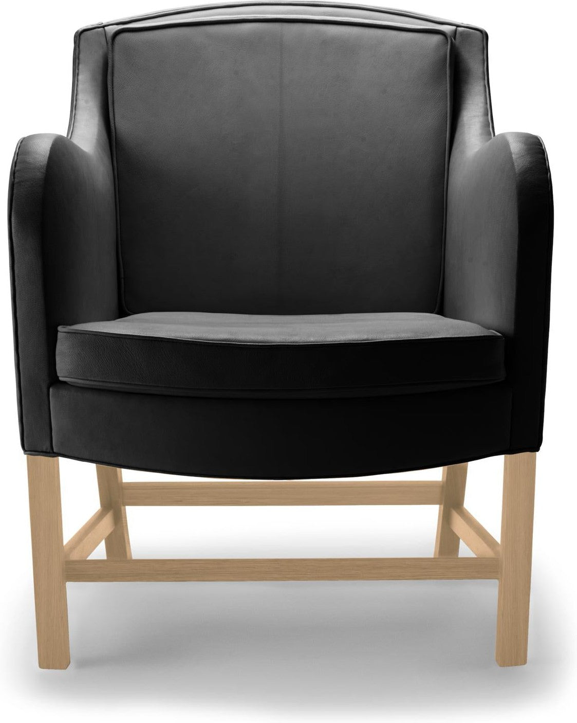 Carl Hansen Kk43960 Mix Lounge Chair, Oiled Oak/Black Leather