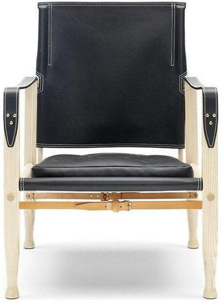 Carl Hansen Kk47000 Safari Chair, Oiled Ash/Black Leather