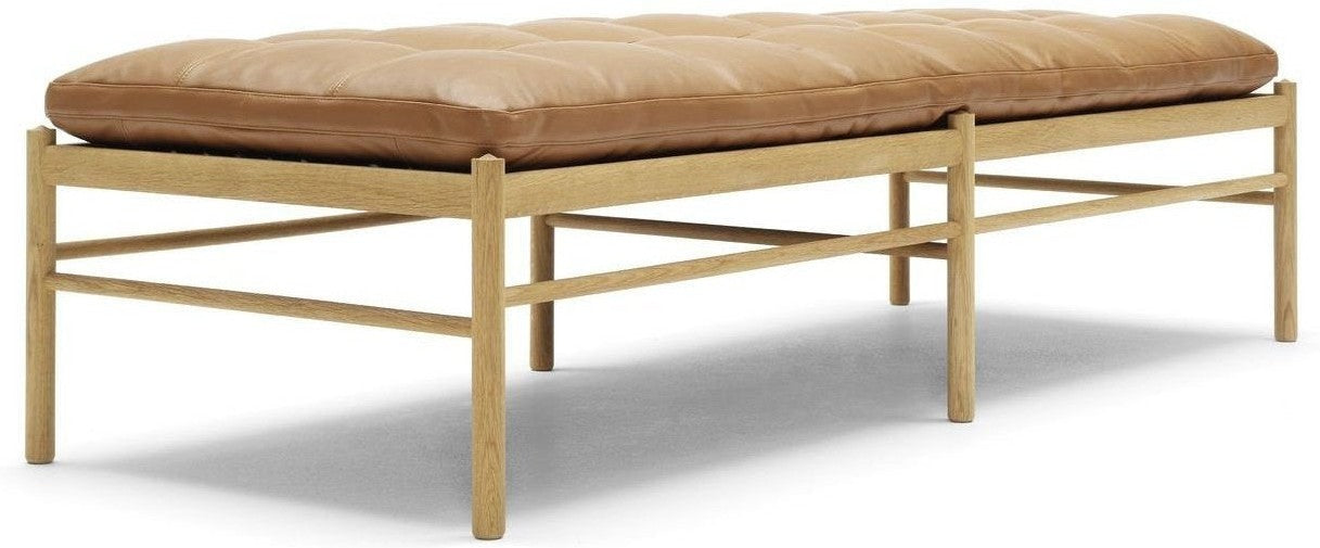 Carl Hansen Ow150 Daybed, Oiled Oak/Golden Brown Leather