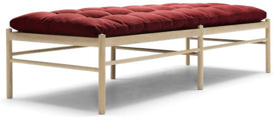 Carl Hansen OW150 Daybed, mydła dębowa/czerwona tkanina