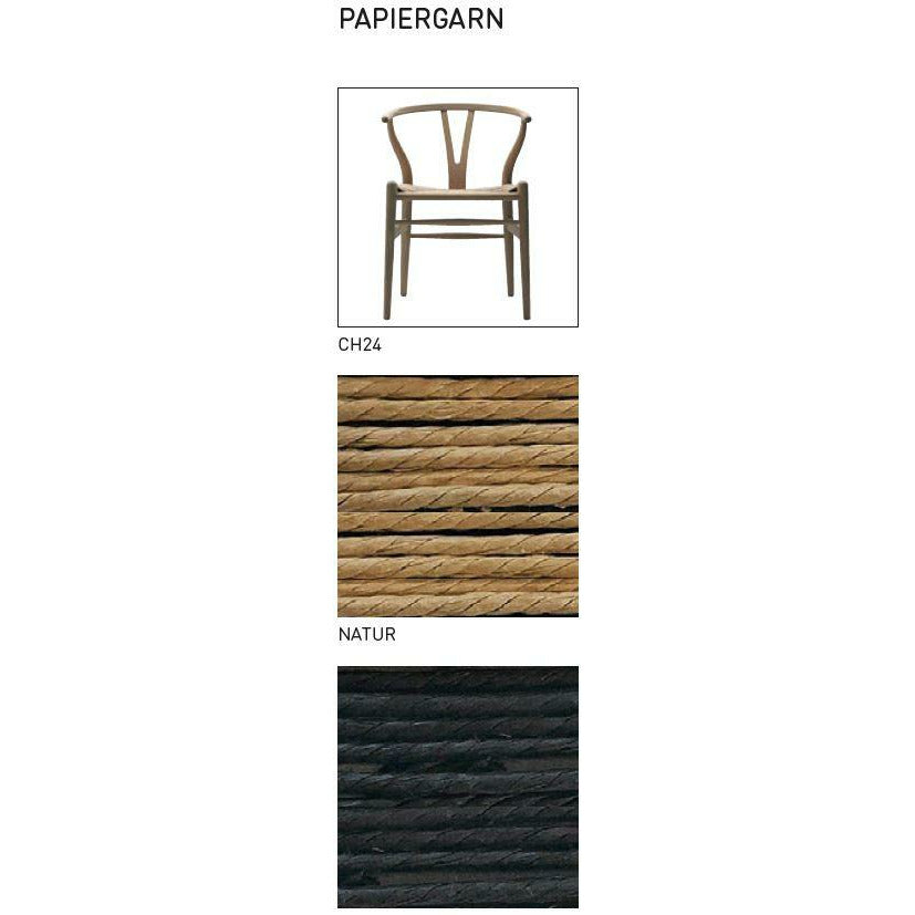 Carl Hansen Papeirgarn Samples, Natural And Black