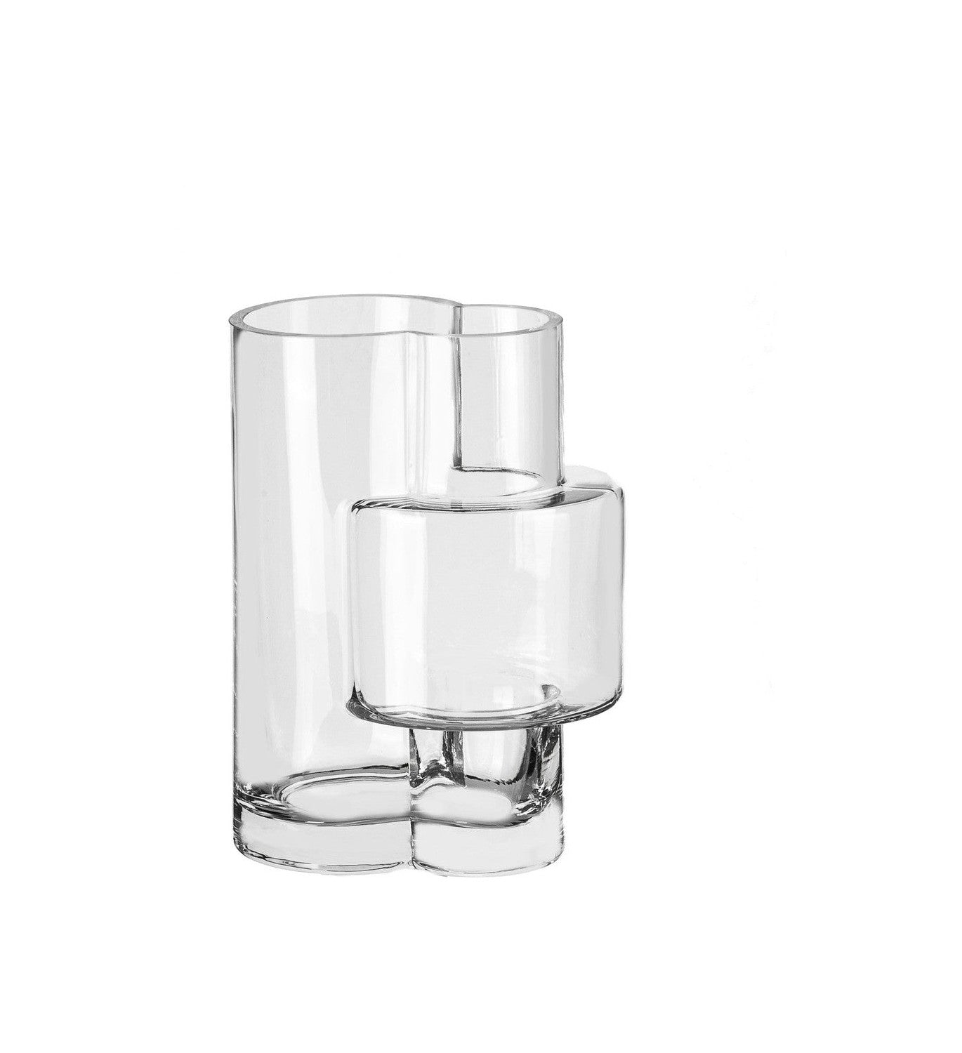 constructivist style modern vase, top design, FUSIO 25 clear glass