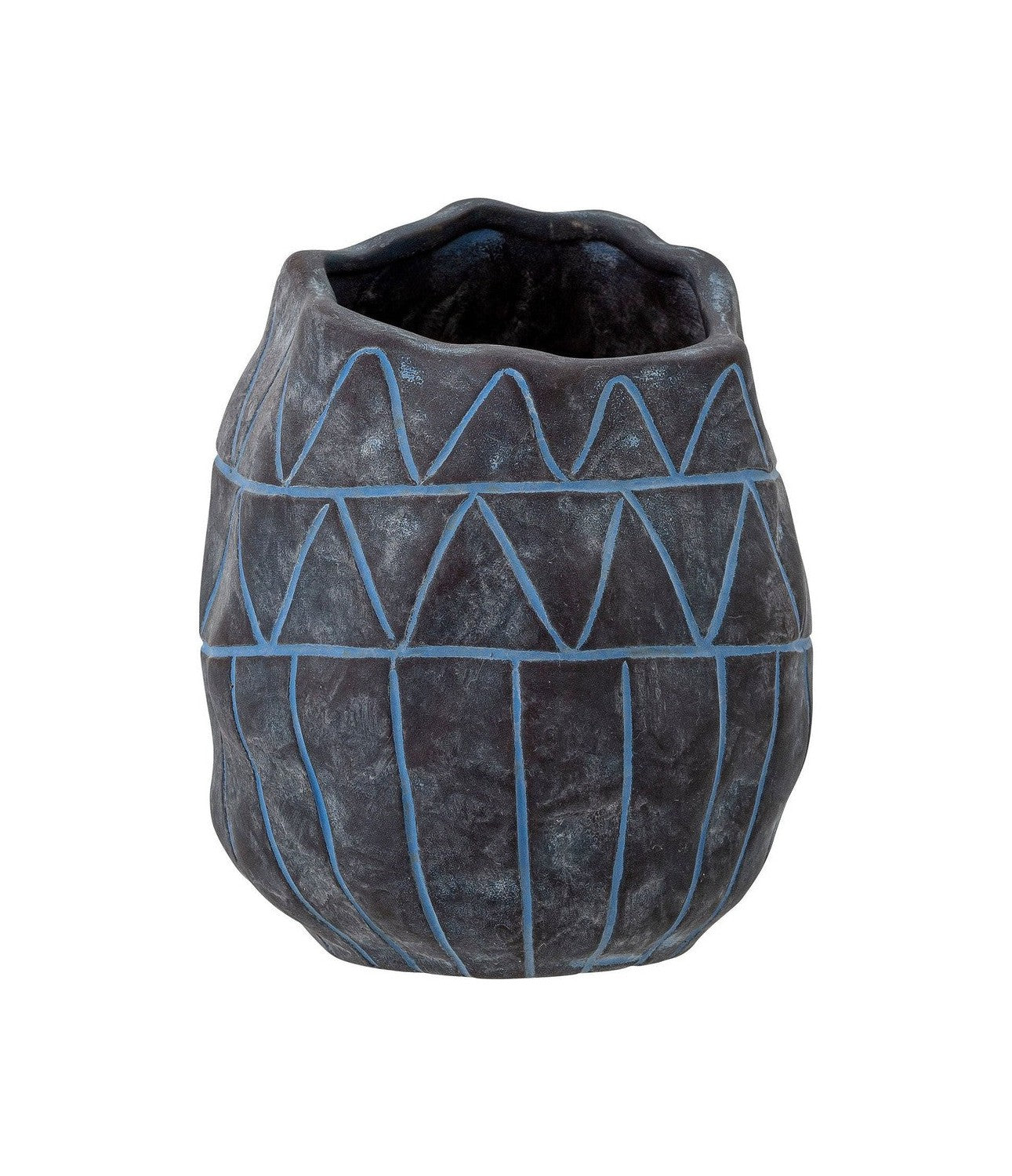 Creative Collection Ivo Deco Vase, Blue, Ceramic