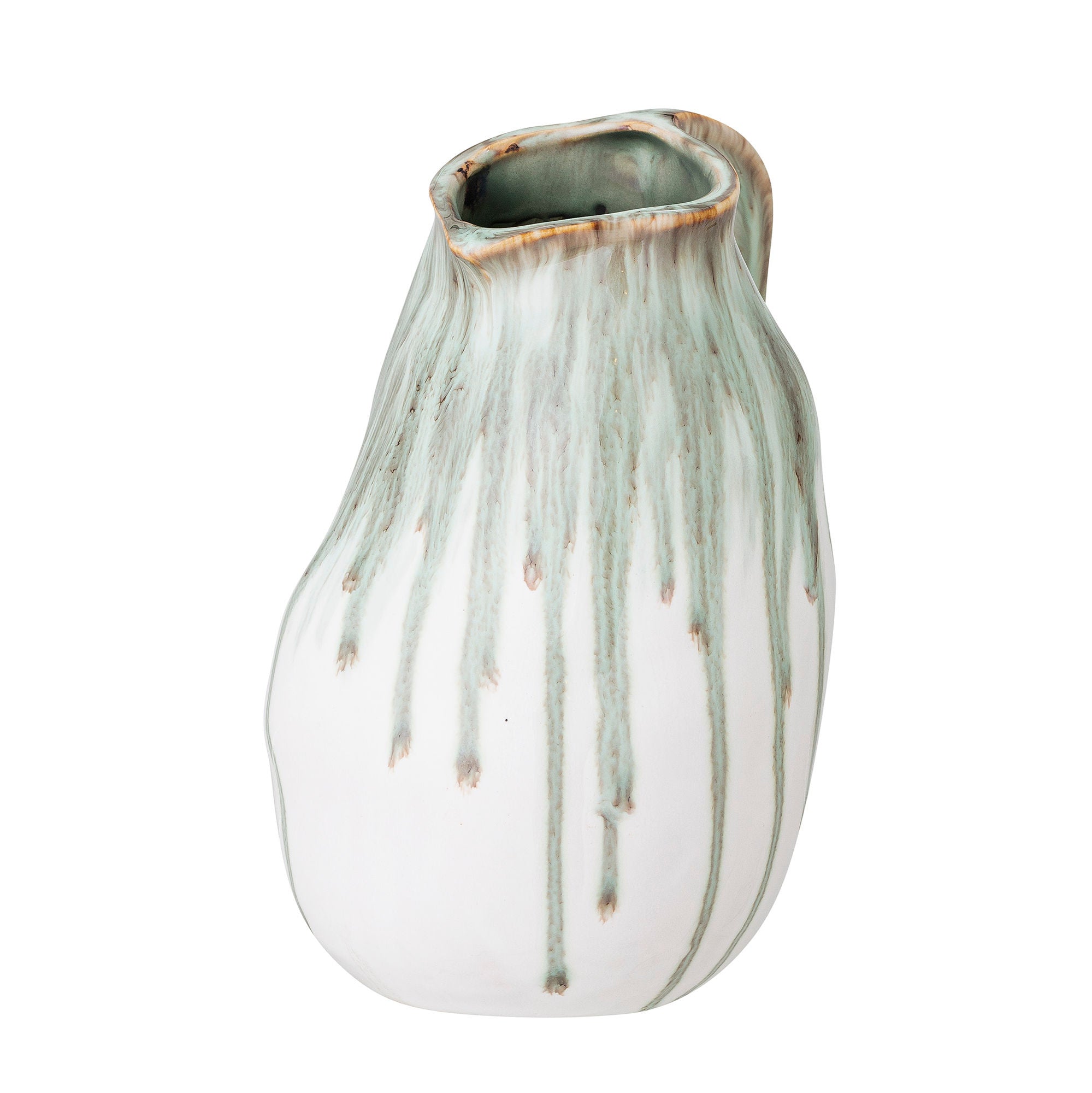 [product_category]-Creative Collection Link Deco Vase, Green, Stoneware-Creative Collection-5711173271634-82052526-BLO-2