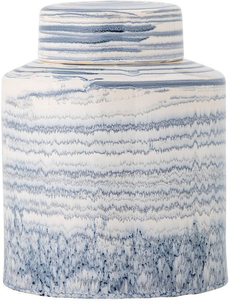 [product_category]-Creative Collection Mahina Jar w/Lid, Blue, Stoneware-Creative Collection-5711173324934-82060858-BLO-1