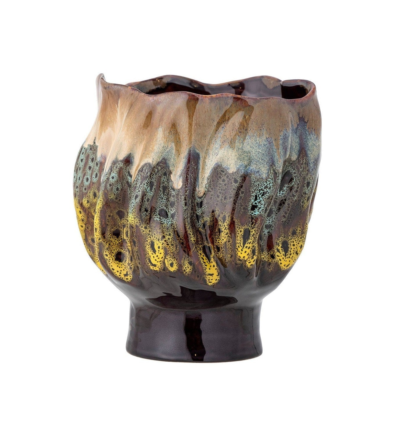 Kreatywna kolekcja Mahnoor Flowerpot, Brown, Stoneware