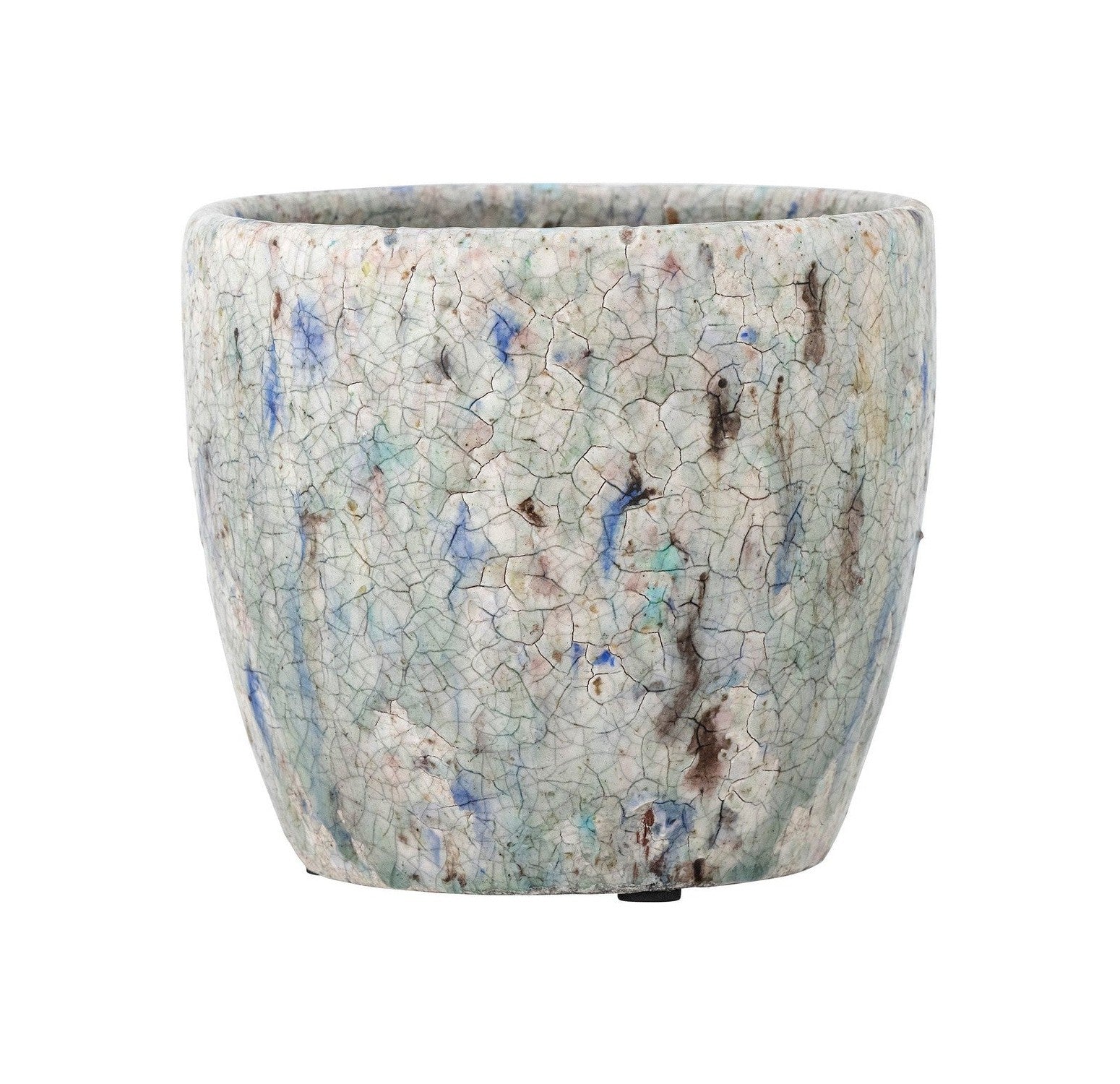 Kreatywna kolekcja Niin Deco Flowerpot, Blue, Terracotta