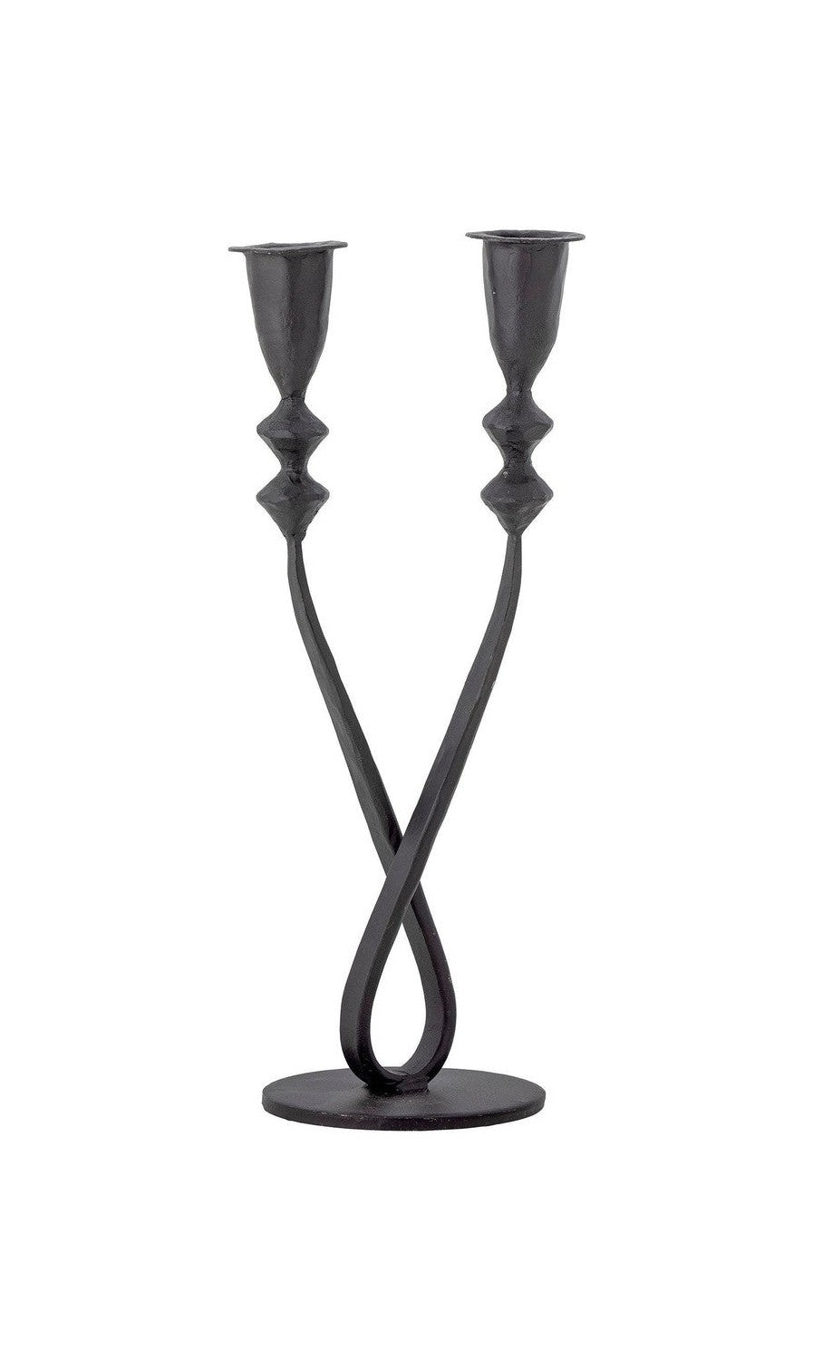 Kreatywna kolekcja Penilla Candle Holder, Black, Metal