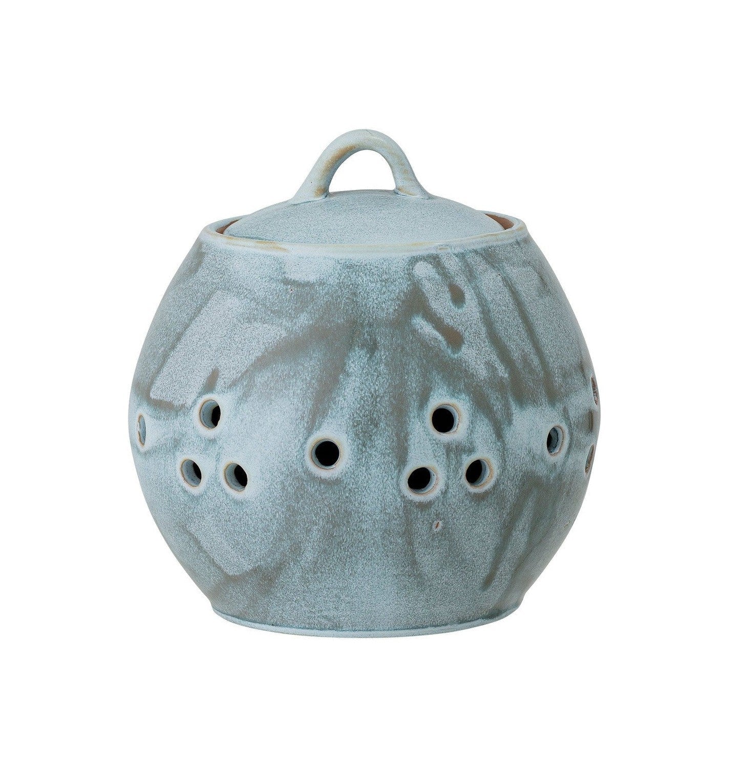 Creative Collection Petal Jar w/Lid, Blue, Stoneware