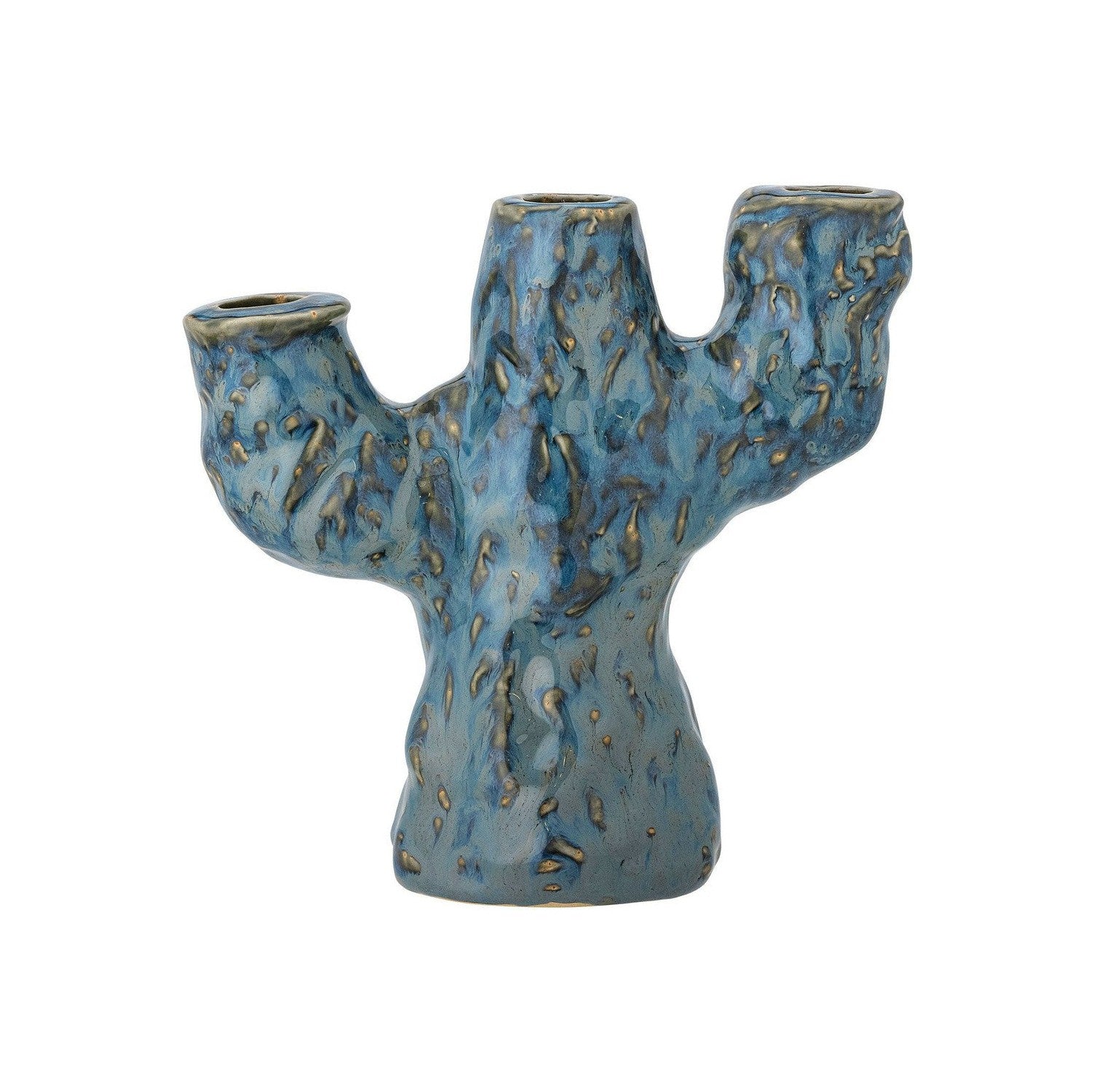 Kreatywna kolekcja Tahoka Candle Holder, Blue, Stoneware