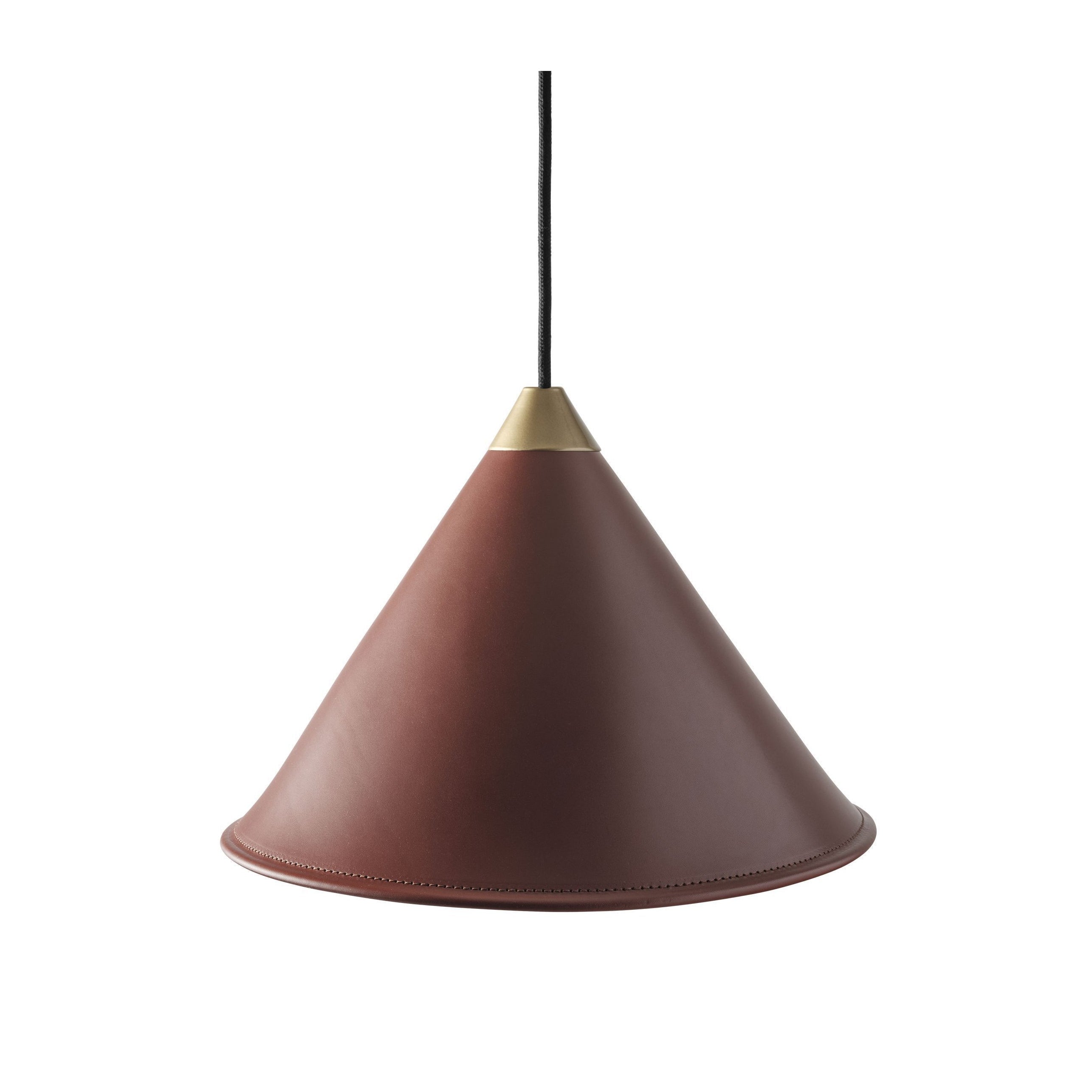 [product_category]-Cuero Namibia Pendant ø 25 Cm, Oak Brown/Brass With Black Cable-Cuero-7340172636175-1500631-CUE-1