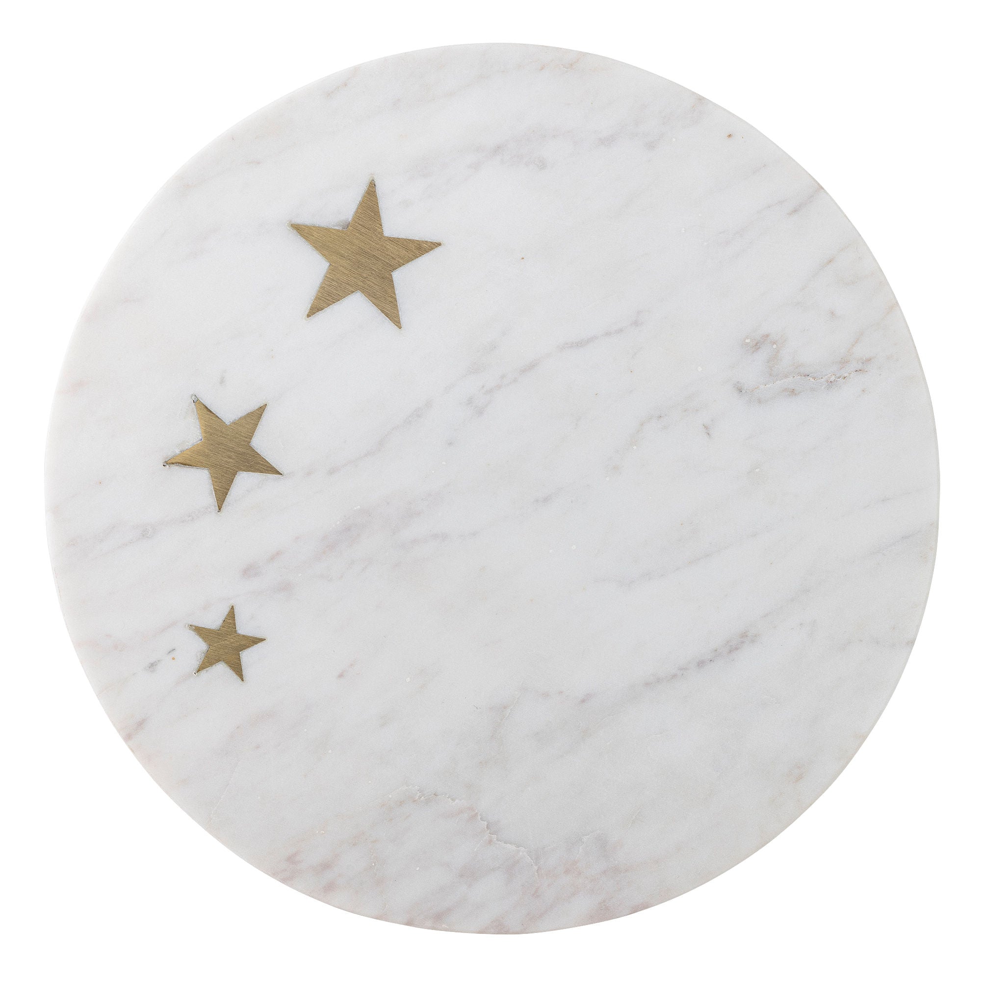 Bloomingville Fenya Star Cake Tray, White, Marble