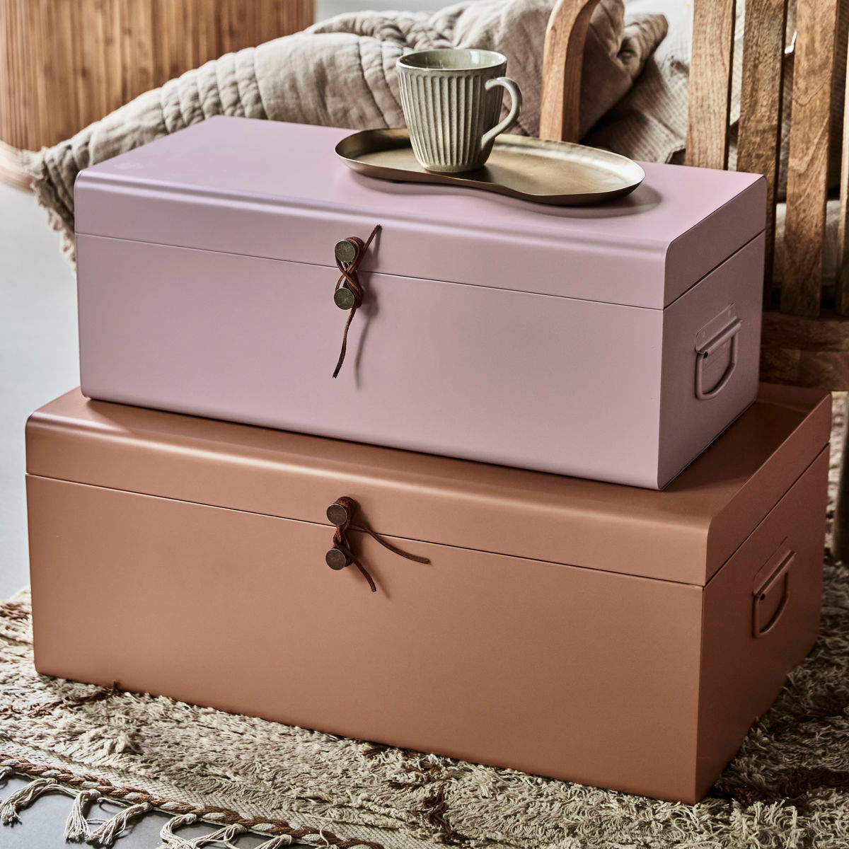 House Doctor Storage, HDMetal, Beige/Rose