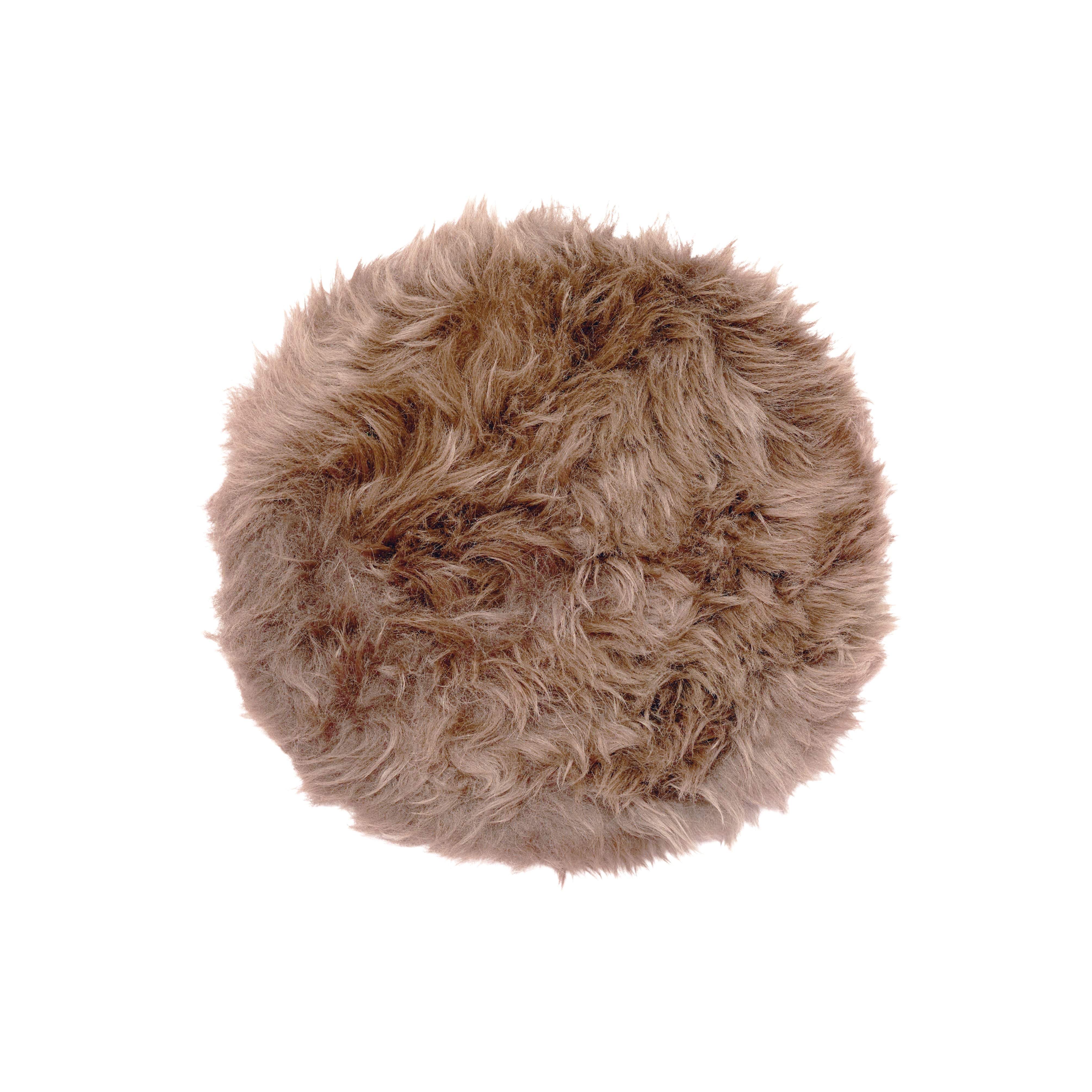 Light brown genuine sheepskin chair pad | Round