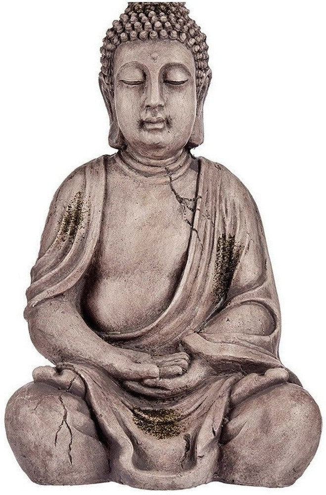 Dekoracyjna postać ogrodowa Budda Grey Polyresin (25 x 50,5 x 32,5 cm)