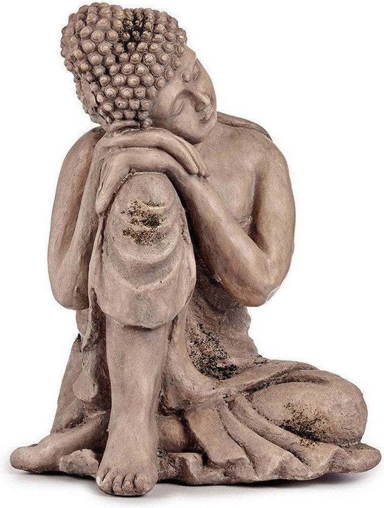 Dekoracyjna postać ogrodowa Budda Grey Polyresin (34,5 x 54,5 x 31 cm)