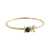 Design Letters Great Love Bangle 18k Gold Plated, Malachite Green