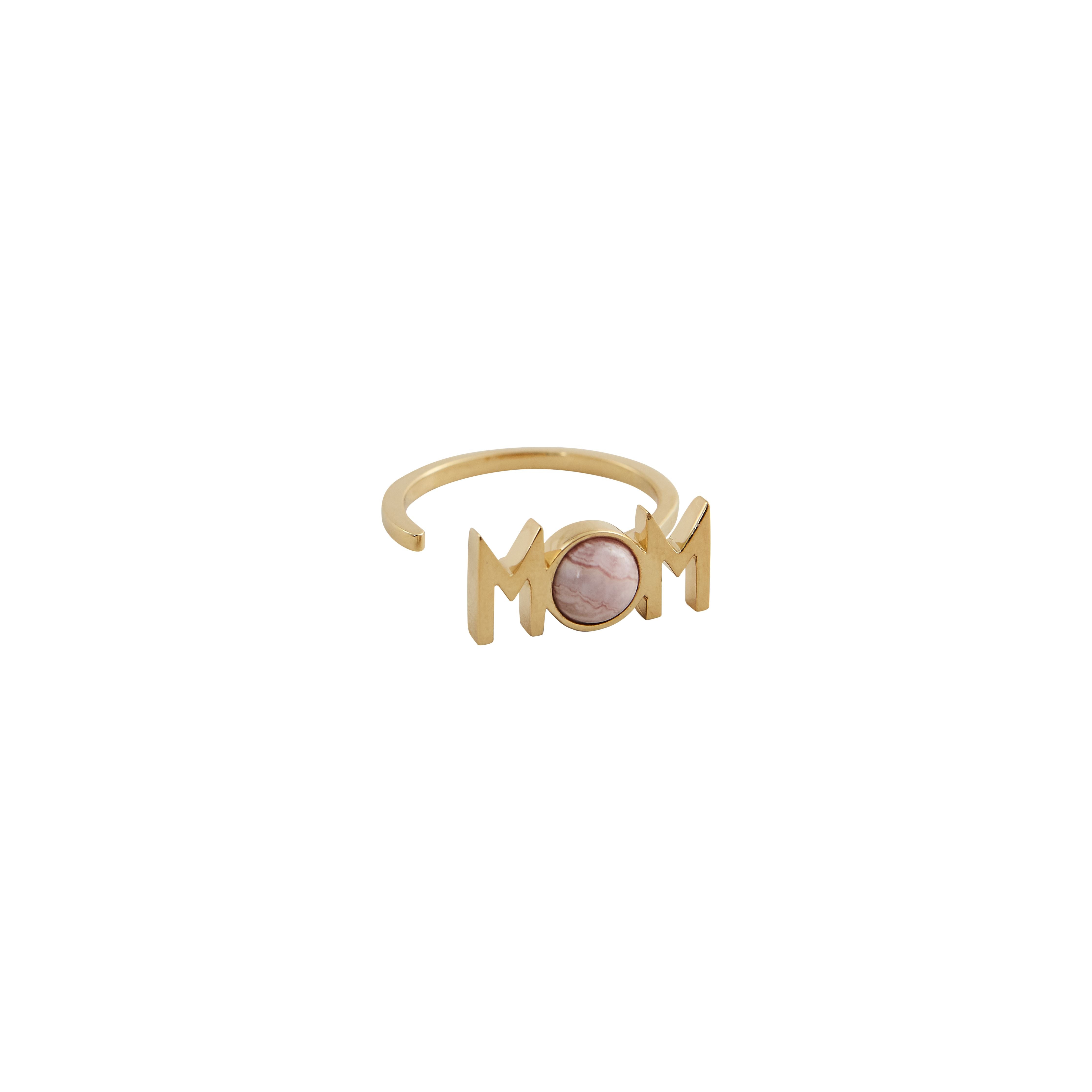 [product_category]-Design Letters Great Mom Ring 18k Gold Plated, Red Chrosite-Design Letters-5710498190712-90602007RHCHROSITE-DES-1