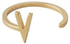 Design Letters Letter Ring A Z, 18k Gold Plated, V