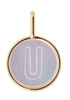 Projekt litery Pearl Letter Charm, U