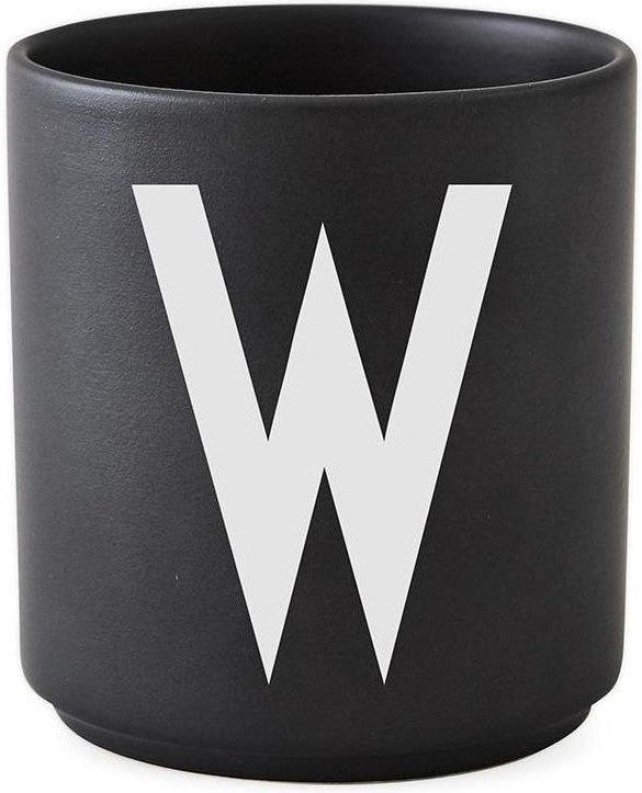 Design Letters Personal Porcelain Mug A Z, Black, W, W