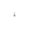 Design Letters Stone Drop Pendant 5 Mm 18k Gold Plated Silver, Aquamarine Blue