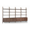 DK3 Royal System Shelf Walnut Ooliwiony/mosiądz, 30x323x213 cm