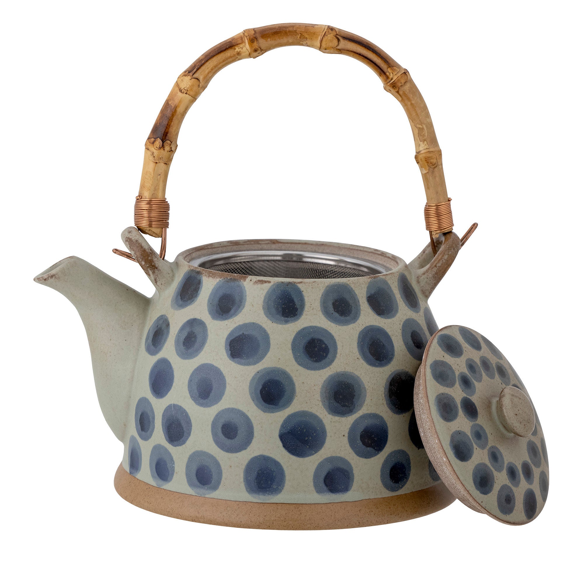 Bloomingville Tinni Teapot, niebieski, kamionkowy