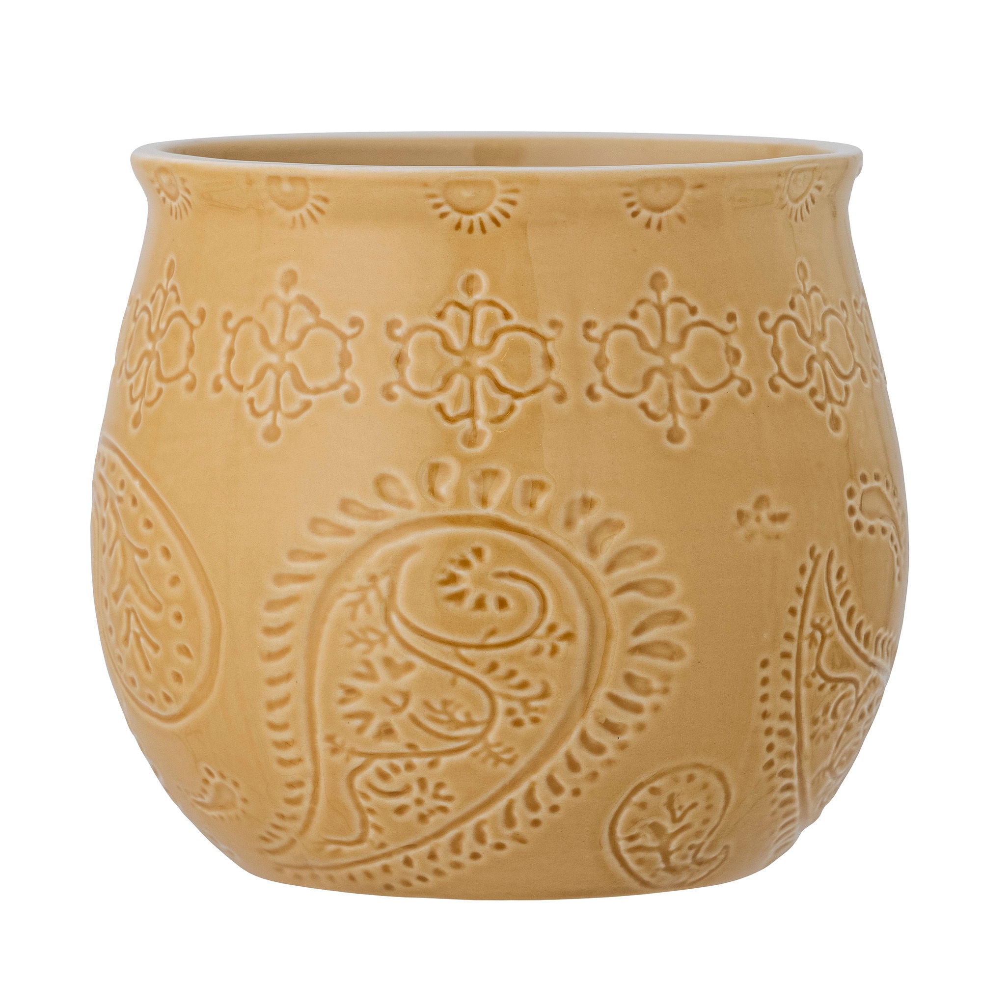 Bloomingville Rani Flowerpot, Yellow, Stoneware