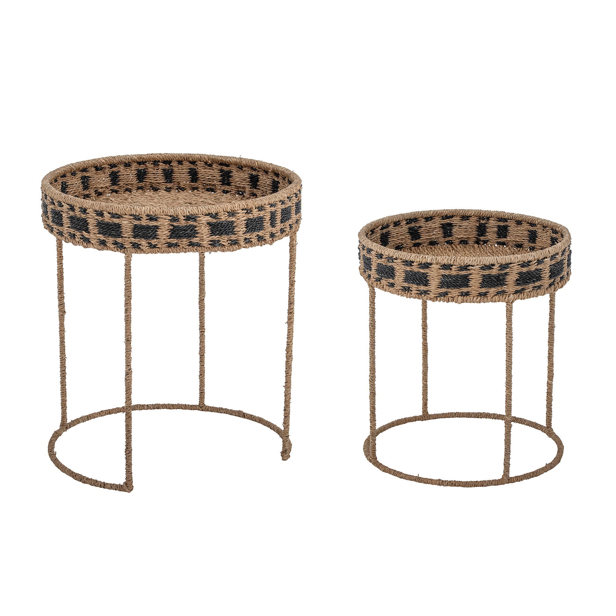 Kreatywna kolekcja Nore Tray Table, Brown, Bankuan Grass